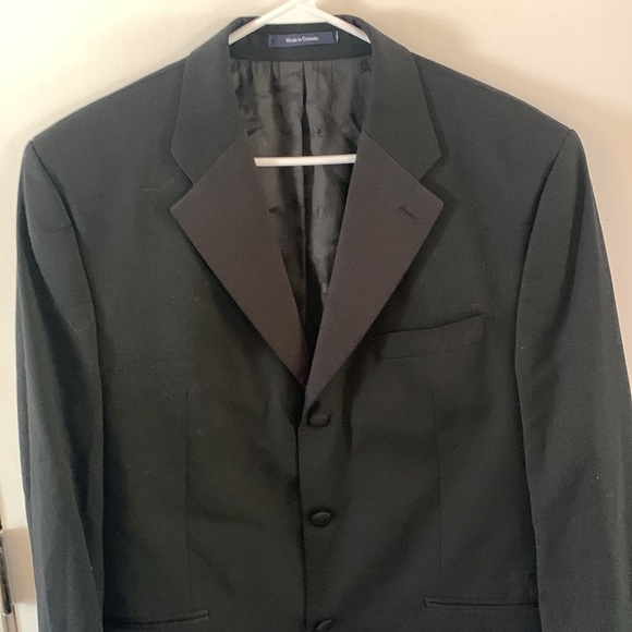 Ralph Lauren Blue Label 42R wool black tuxedo style jacket - Picture 2 of 12